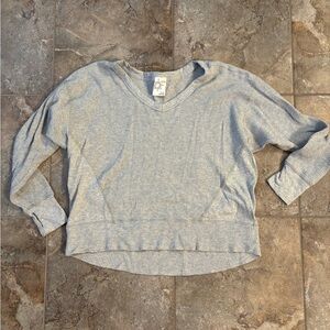 Aerie, Gray Long Sleeve Knit Waffle top. Size xs.